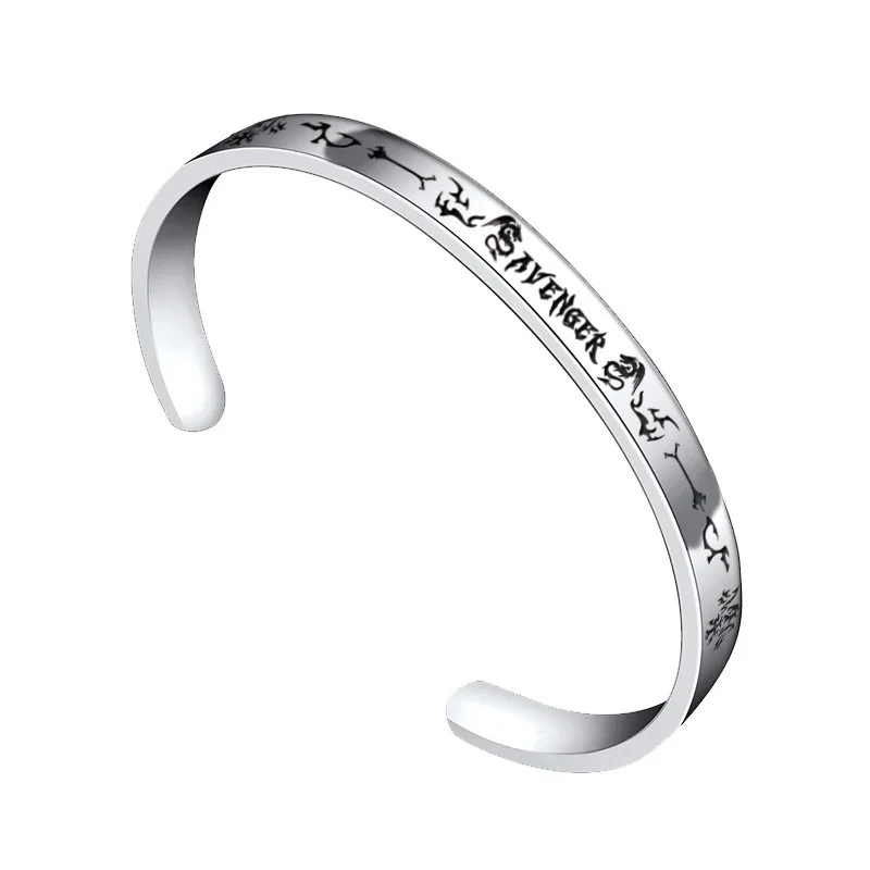 Juego de Anime Fate/stay night pulsera de acero inoxidable Fate/Zero Fate/Grand Order pulsera Nero Saber Cosplay pulsera negra regalos