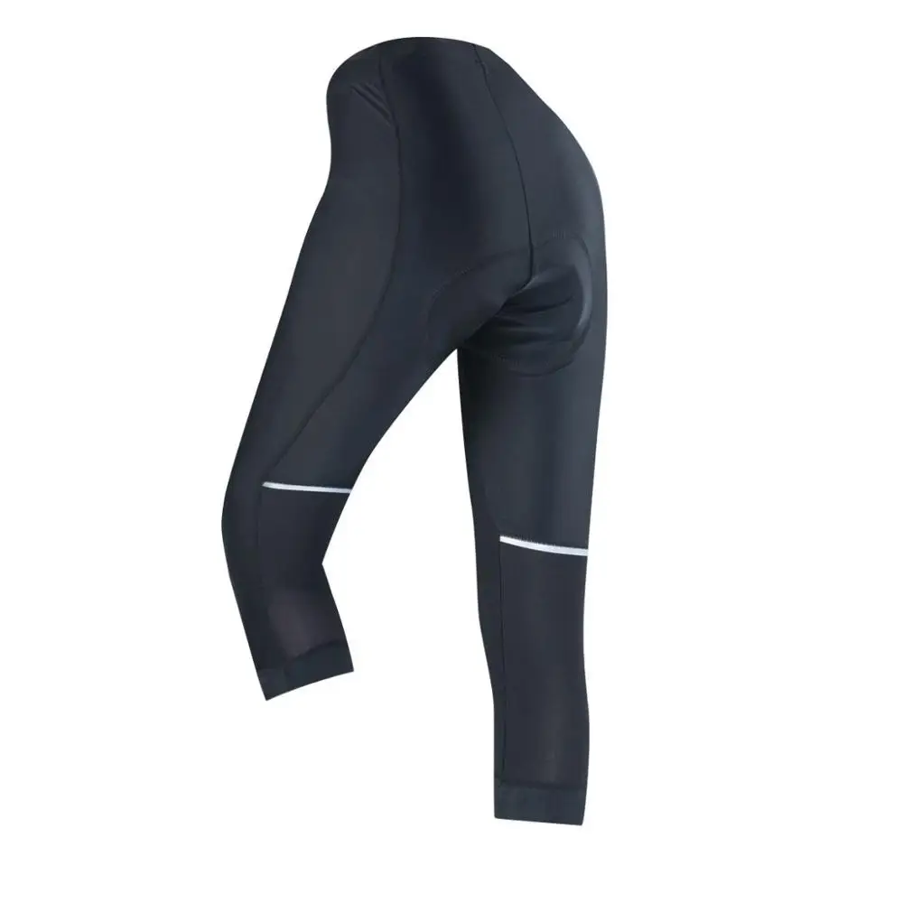 Wulibike Cycling Long Pants Women's Leggings Seven-minute pants Sponge Cushion Women Bicycle Sportswear Cycling Clothing  Black