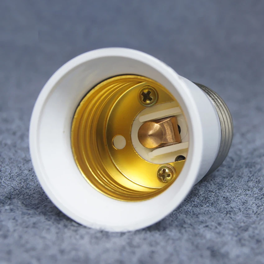 Adapter gniazda światła B22 na E27 Podstawa konwertera Aluminiowy uchwyt żarówki Adapter konwertera do żarówki LED, obudowa PC