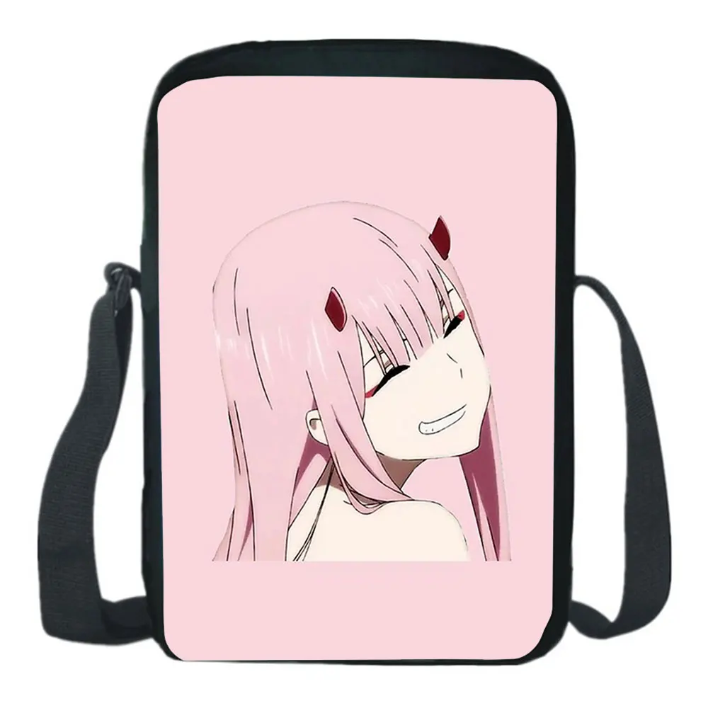 Cartoon Darling In The FranXX Shoulder Bag Canvas School Bag Cosplay Messenger Bag Cartoon Messenger Bag School Bag