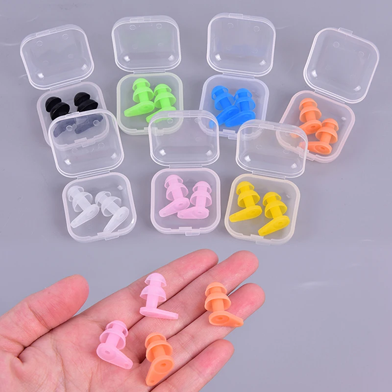 

2pcs Soft Anti-Noise Ear Plug Waterproof Swimming Silicone Swim Earplugs For Adult Children Swimmers Diving