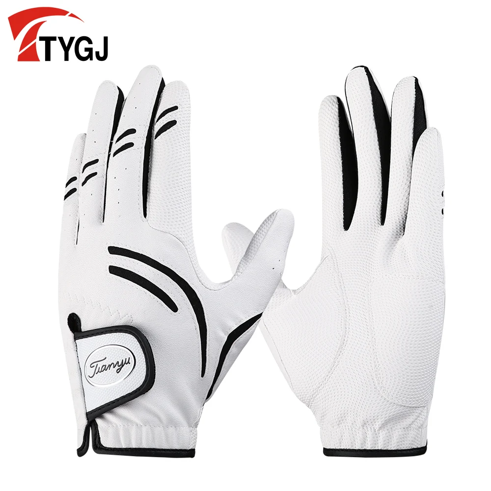 TTYGJ 1 Piece golf gloves for men left hand  Non-slip Soft Breathable Comfortable PU Leather Golf Sports Aids Palm Protection