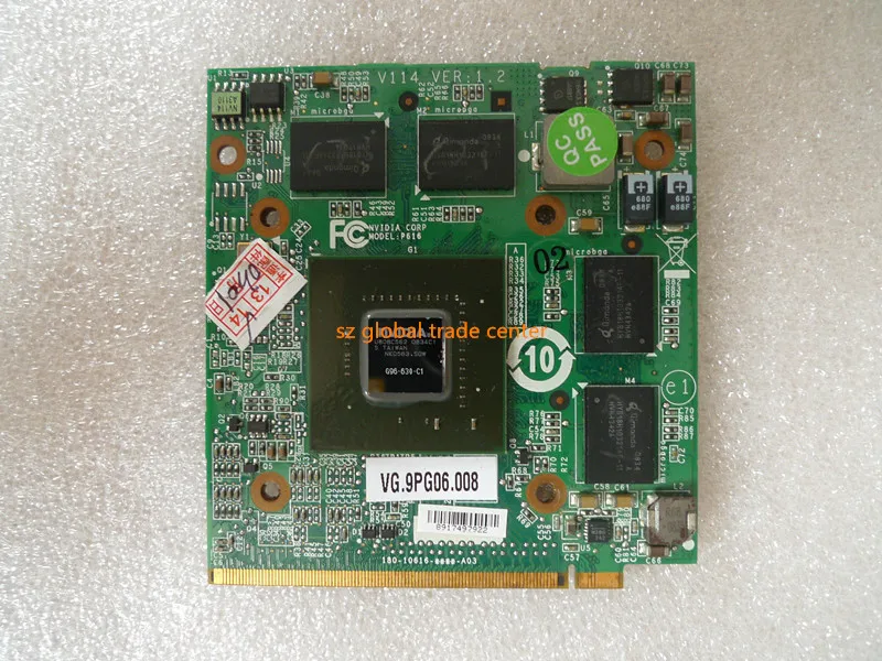 Laptop nVidia GeForce 9600M GT 9600MGT512MB DDR2 G96-630-C1 Graphics Video Card For Acer 6935 4930G 6920G 6930G 7720G 8730G 5530