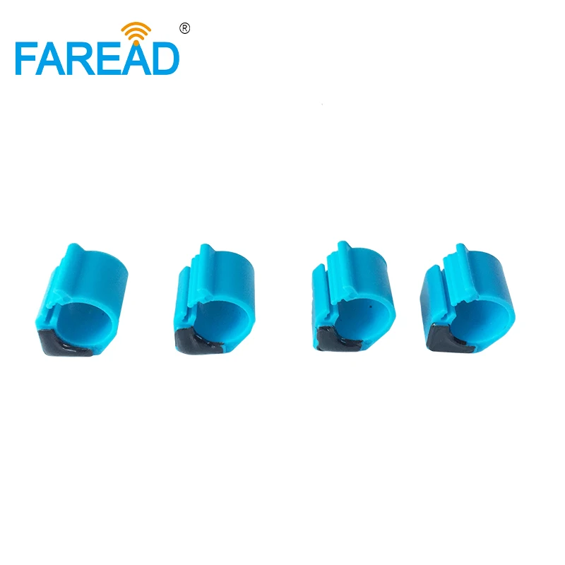 10pcs ABS 860-960MHz ISO18000-6C 관리 계산을위한 내부 직경 9mm RFID UHF 전자 비둘기 링 태그