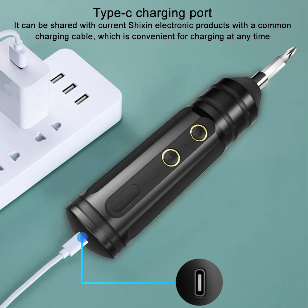 Portable USB Rechargeable Electric Screwdriver Set Screwdriver Drill Electric Screw Driver Small Screwdriver Household Tool