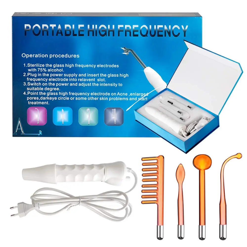 

High Frequency Electrode Wand Electrotherapy Anti Wrinkle AcneReplacement Host Machine Glass Tube Skin Tightening Face Skin Care