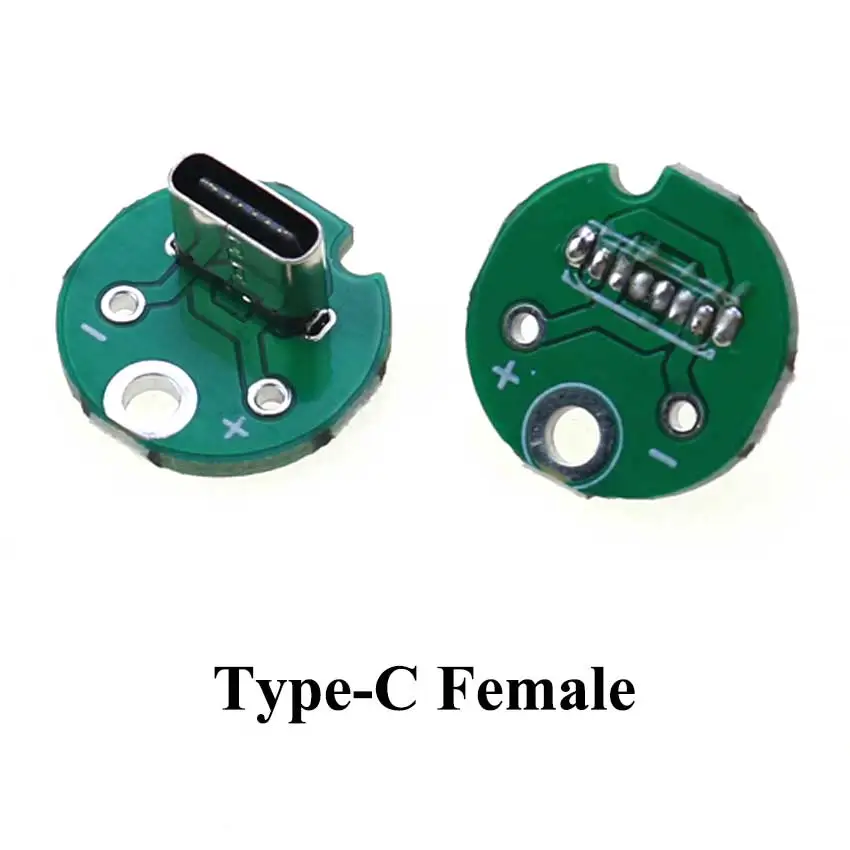 1Pcs USB 3.1 Type C Connector 90/180 Degree Vertical Test PCB Board Adapter Male Female Socket For Data Line Wire Cable Transfe