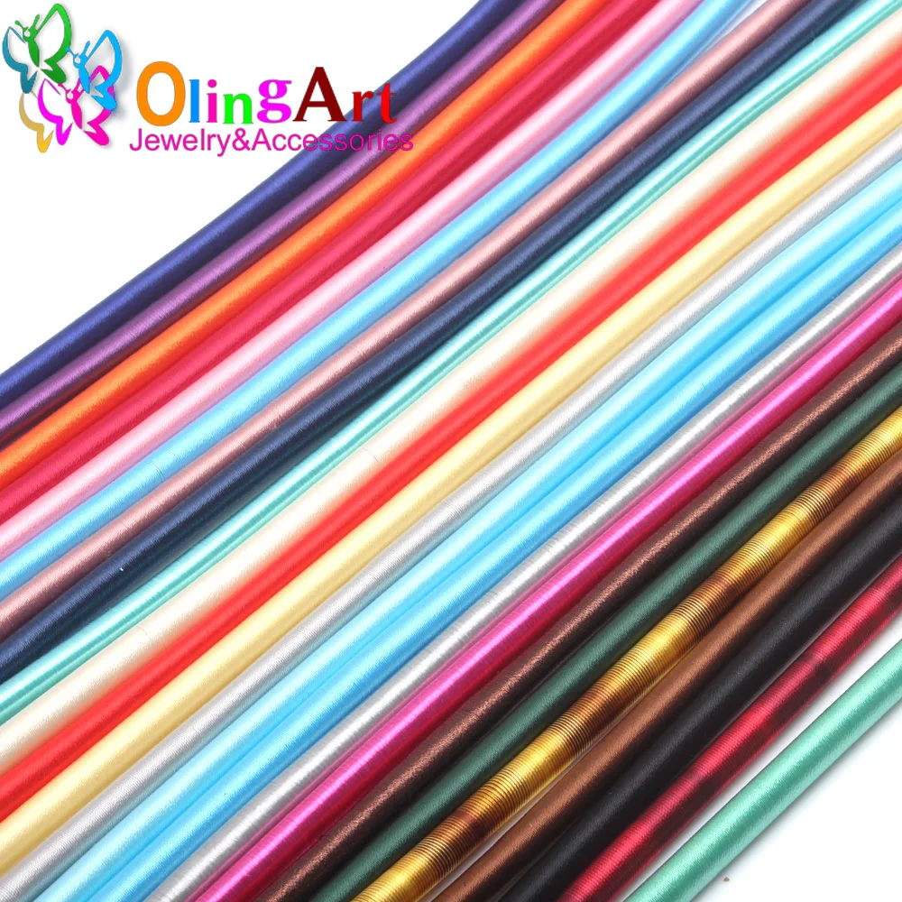 5mm 46cm Soft Rayon Silk Various Materials/Multiple Colors Cord Hollow Rubber DIY Necklace Bracelet Jewelry Making