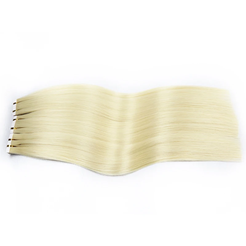 Toysww Russian Tape In Virgin Remy Hair Extensions From One Donor Cuticle Intact Adhesive Premium Tape in Virgin Hair 50g 100g