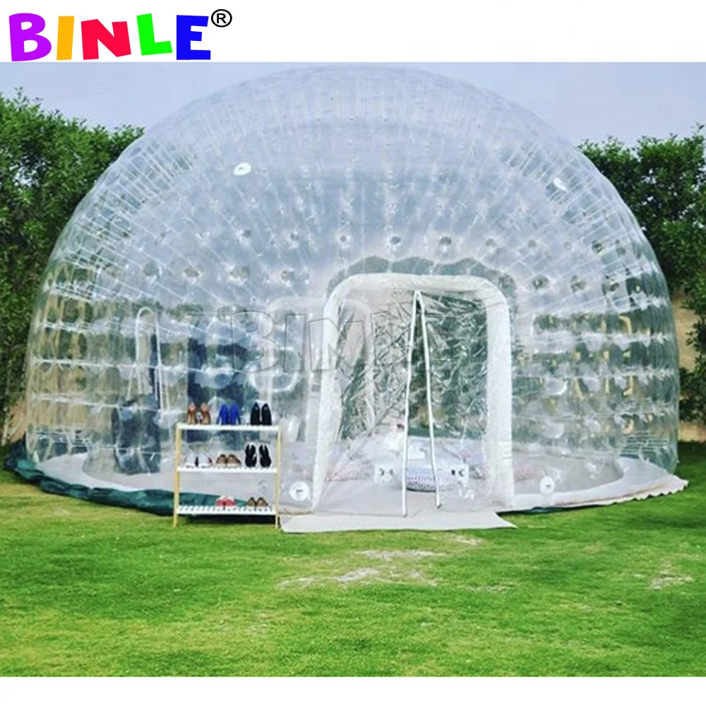 Outdoor Airtight Transparent Inflatable Dome Tent,Crystle Bubble House,Clear Igloo,Lawn Event Marquee For Camping