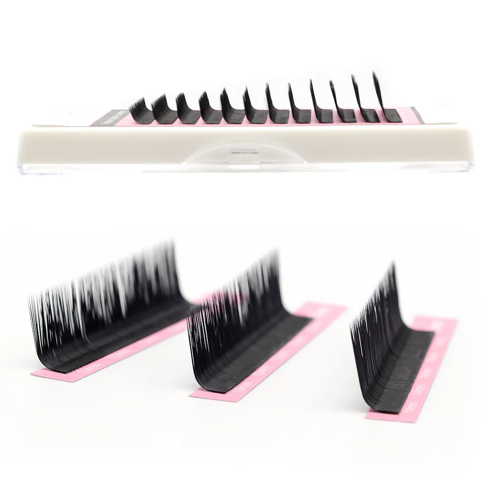 10 Stück Qeelasee 0.03/0.07/0.10 M/LC/L+/LD/L Curl Falsche Wimpernverlängerungen aus Nerzmaterial, Schwarz, Gemischte Tray-Packung für Make-up-Wimpern – Detail 12