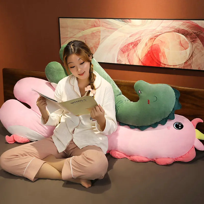 90/110/140CM Kawaii Huge Unicorn Crocodile Dinosaur Plush Toys Lovely Stuffed Soft Husky Giraffe Plushie Pillow Cushion