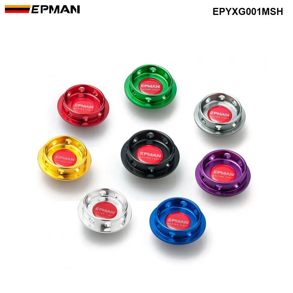 NEW EPMAN Billet Silver Engine Oil Filter Cap Fuel Tank Cover for Mitsubishi Jdm EPYXG001MSH