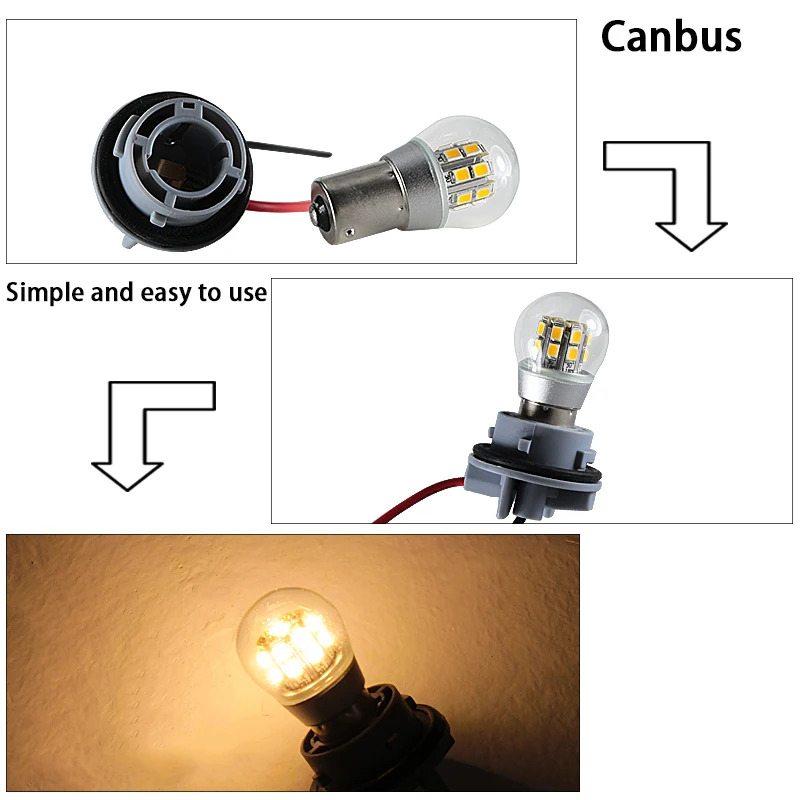 Światła samochodowe Led p21/5w P21W 1156 BA15S 1157 BAY15D 6v 12v 24v 48v Canbus 4W Coche Auto Moto wnętrza żarówka do światła postojowego lampka