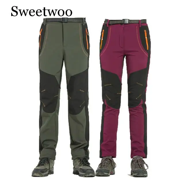 

Mountainskin Winter Men Women Hiking Pants Outdoor Softshell Trousers Waterproof Windproof For Camping Ski Climbing