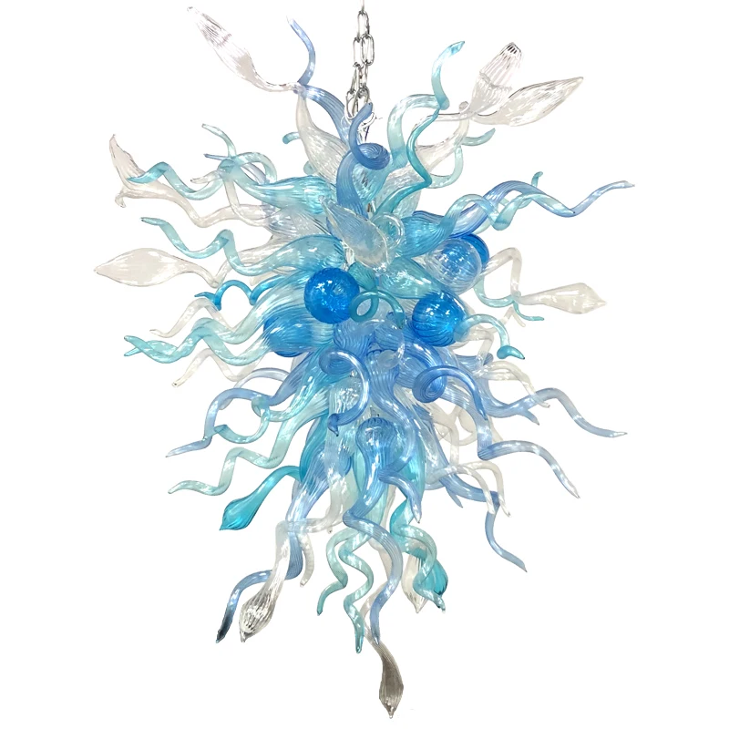 Unique Design Art Glass Chandeliers LED Hand Blown Glass Chandelier Light for Home Hotel Kitchen