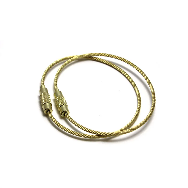 10-20pcs Stainless Steel Wire Keychain Ring Keyring Circle Loop