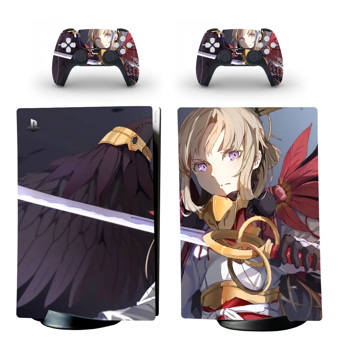Yuuki Yuuna wa Yuusha de Aru PS5 pegatina Digital de piel para consola Playstation 5 y 2 controladores calcomanía de vinilo pieles