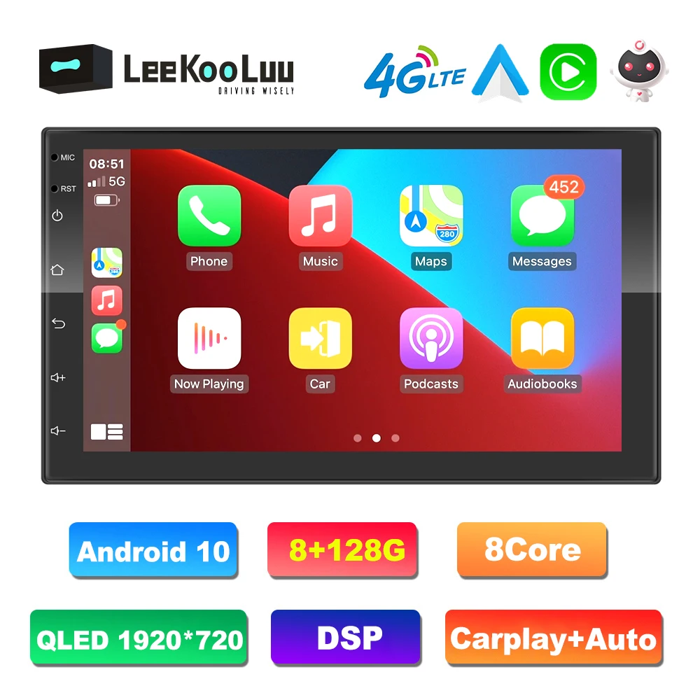 

LeeKooLuu 2 Din Car Radio In Dash 7" 2.5D Autoradio MP5 Bluetooth USB AUX FM Android Phone Mirrorlink Car Multimedia Player