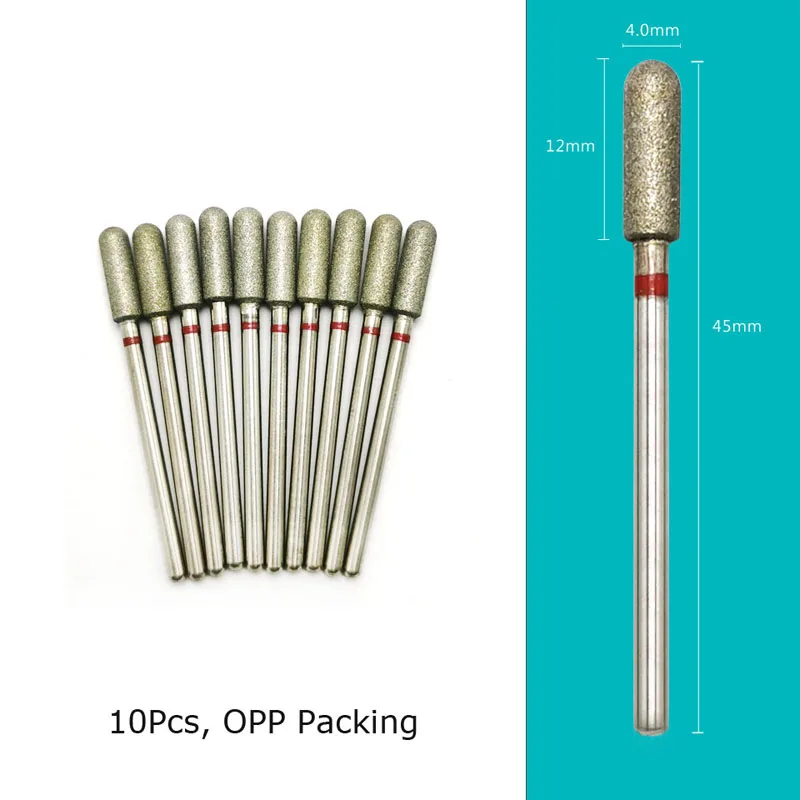 HYTOOS 10 teile/satz Nagel Bohrer Bits Diamant Schneider für Maniküre Häutchen Grat Fräser für Pediküre Nägel Zubehör Werkzeuge