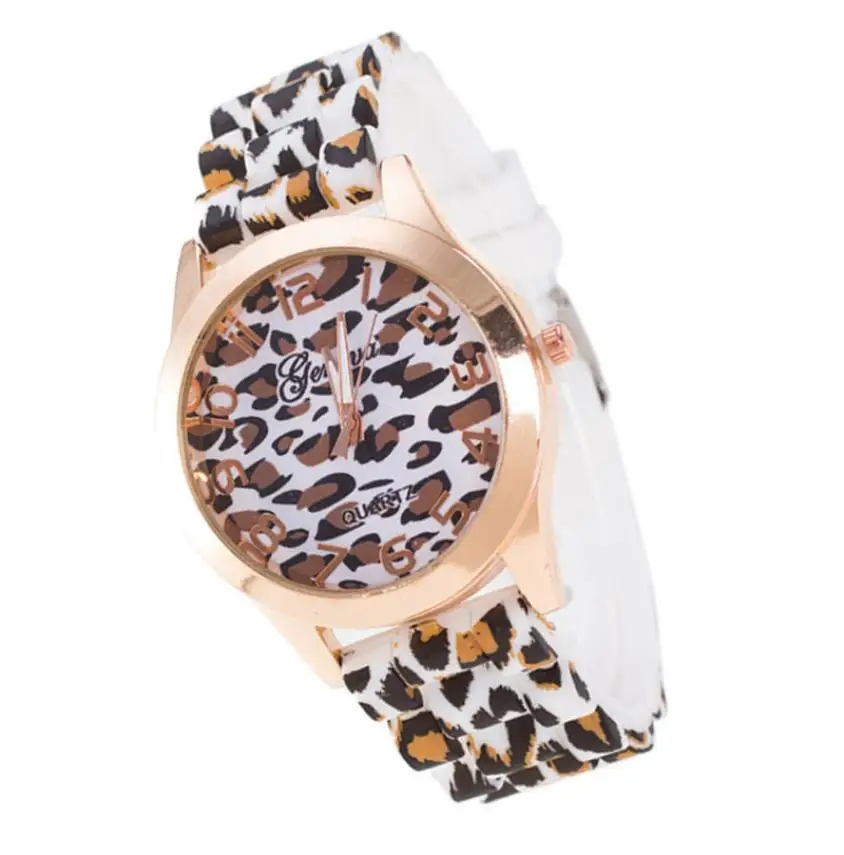 2022 damen Uhren Frauen Casual Uhren Mode Leopard Uhren Frauen Genf Silikon Band Quarz Armbanduhren Dropshipping