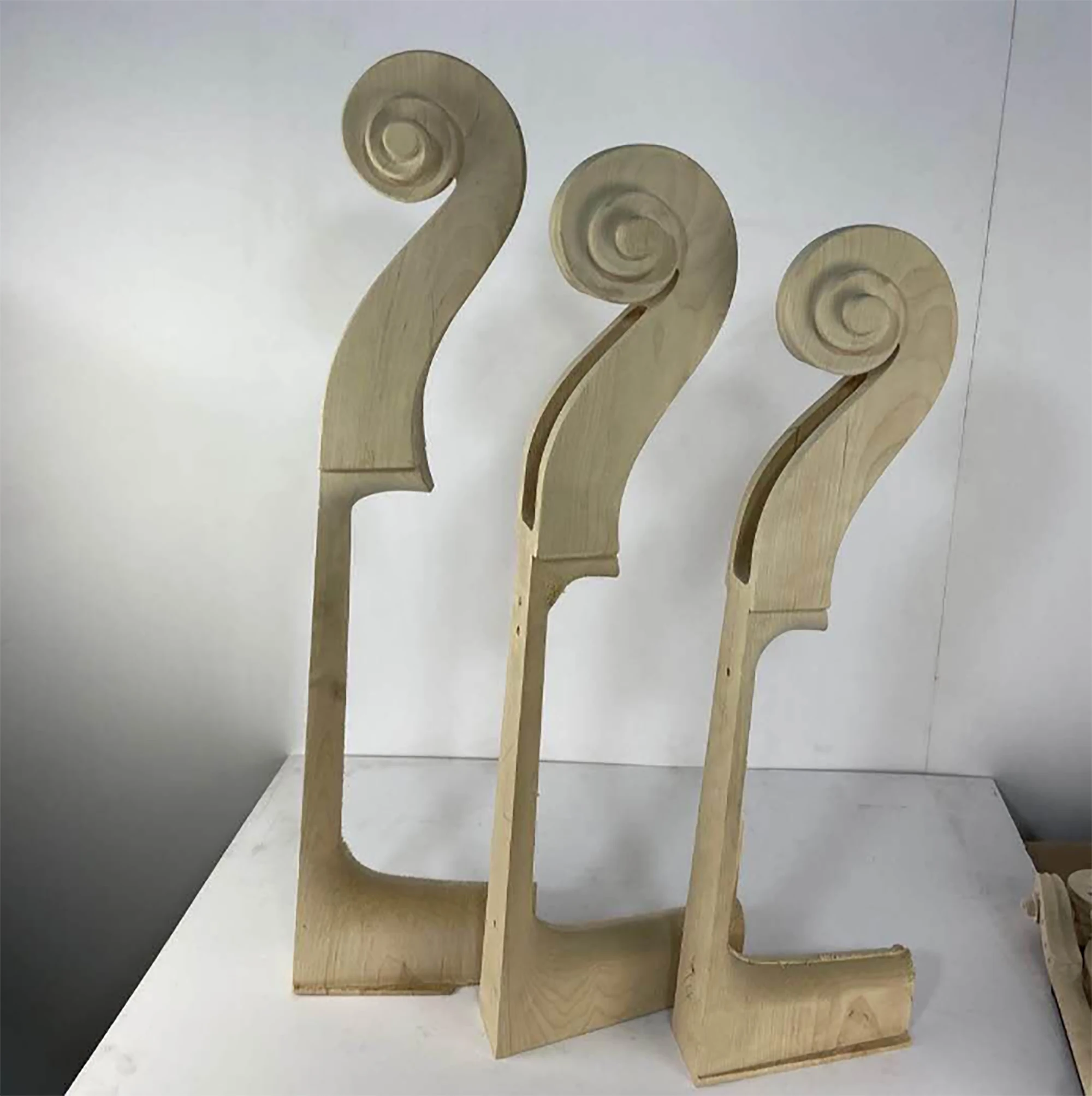 1 PCS 3/4 upright double bass maple neck,1/2 Upright Bass Maple Head of 1/4 Contrabass