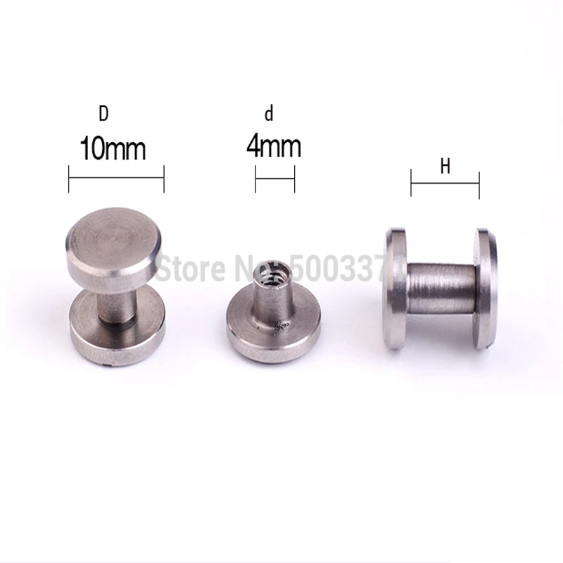 2PCS Diameter 10mm Arc Style Chicago Screw Rivet Wallet Bag Belt Diy Handmade Garment Leather Craft Hardware Part Fastener