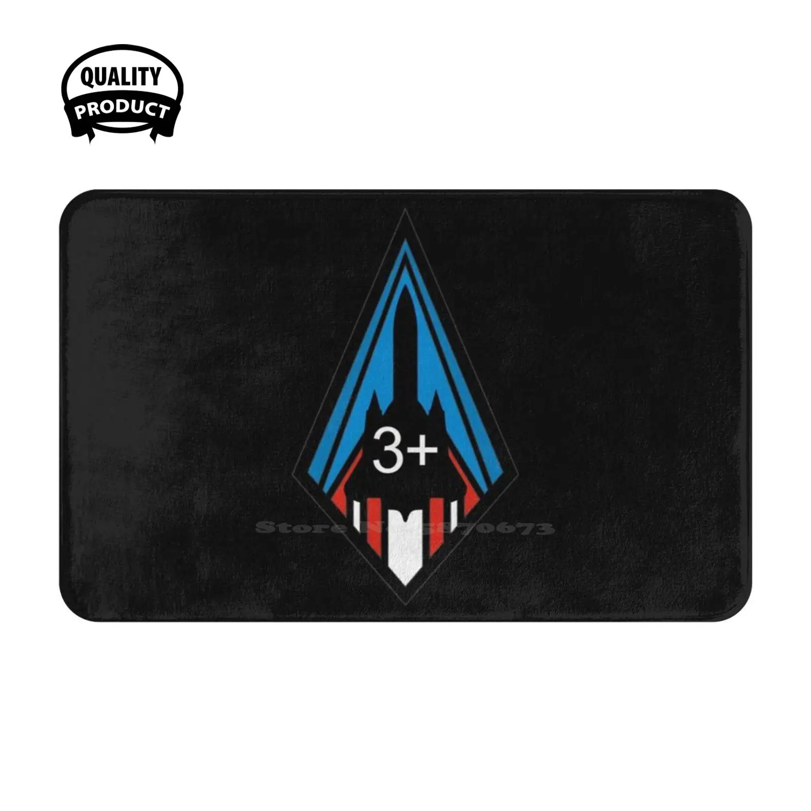 Sr - 71 Habu Commemorative Insignia ( Dark Blue ) Soft Cushion Home Carpet Door Mat Car Rug Insignia Commemorative Aircraft