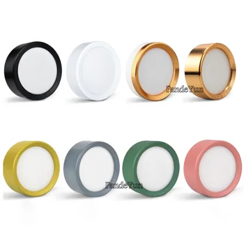 LED ダウンライトモダンなカラフルな天井ランプ表面実装スポット Led 3 ワット 5 ワット 7 ワット 9 ワット 12 ワット超薄型寝室リビングルーム照明 220V