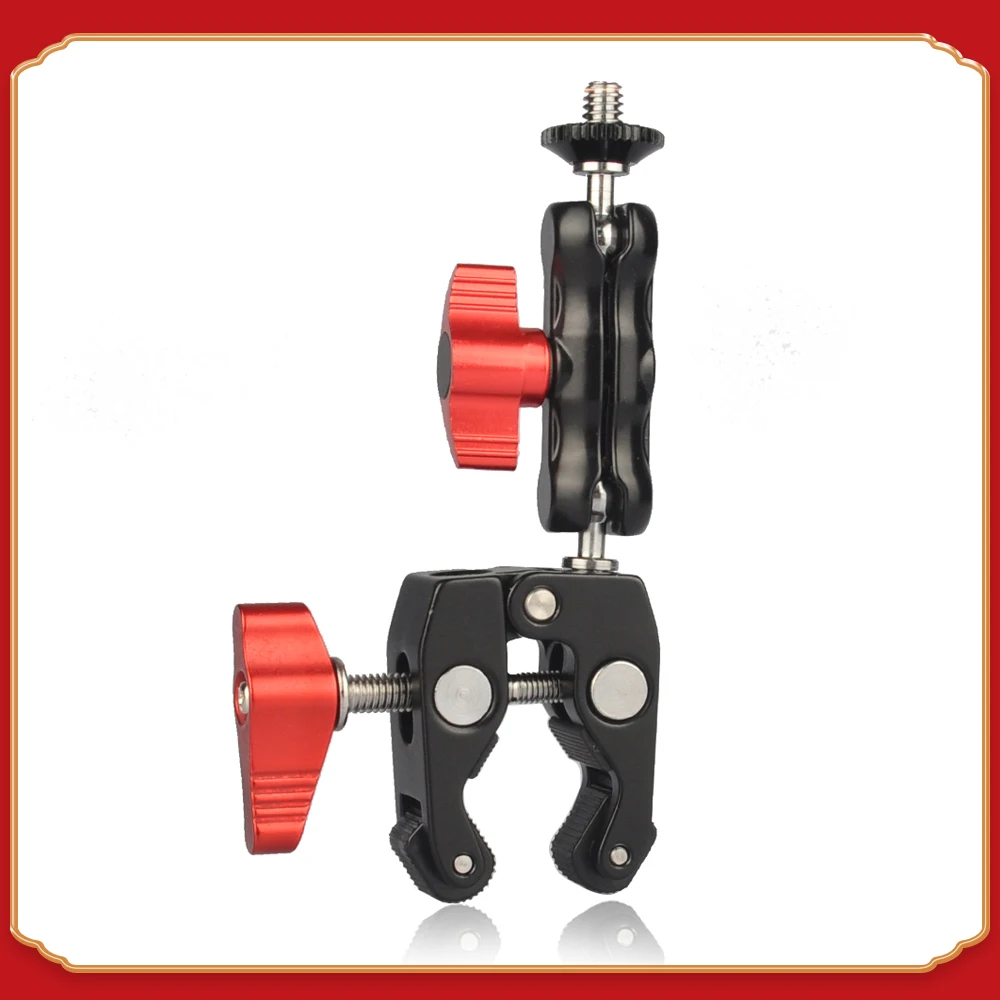 

Многофункциональный зажим с шаровой головкой, крепление-зажим с шаровой головкой, волшебный рычаг, супер-зажим с резьбой 1/4-20 для камеры, клетки, монитора/светильник Ки