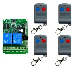 DC12V 2CH Channels 2 CH RF Wireless Remote Control Switch System,315/433 MHz Transmitter and Receiver/Garage Doors/ lamp