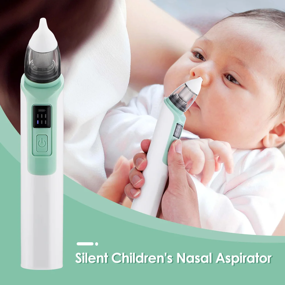 Baby Nasal Aspirator Electric Safe Hygienic Nose Cleaner Silicone Snot Sucker For Newborn Infant Toddler Child Kid 2 Adjustment