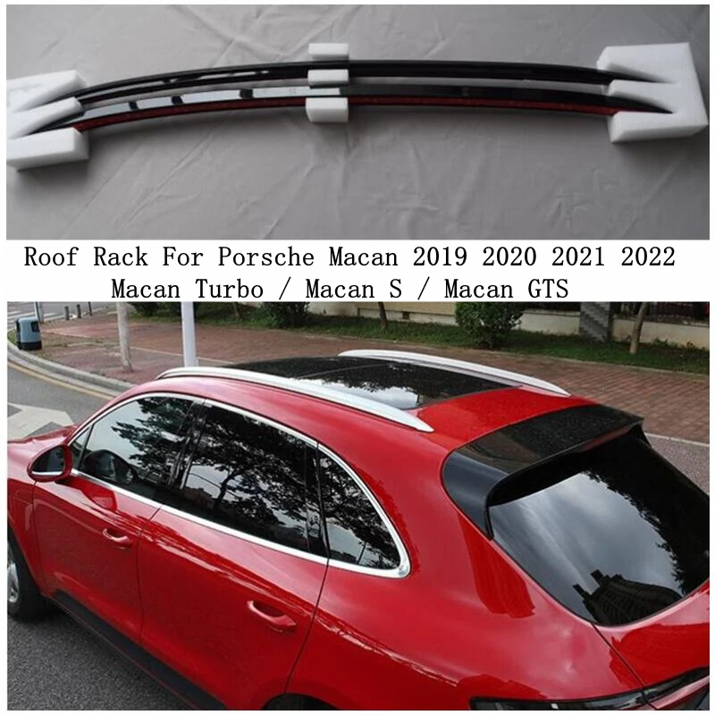 Roof Rack For Porsche Macan Turbo S GTS 2019 2020 2021 2022 2023 Luggage Racks Bar Rail Carrier Top Aluminum Alloy Accessories