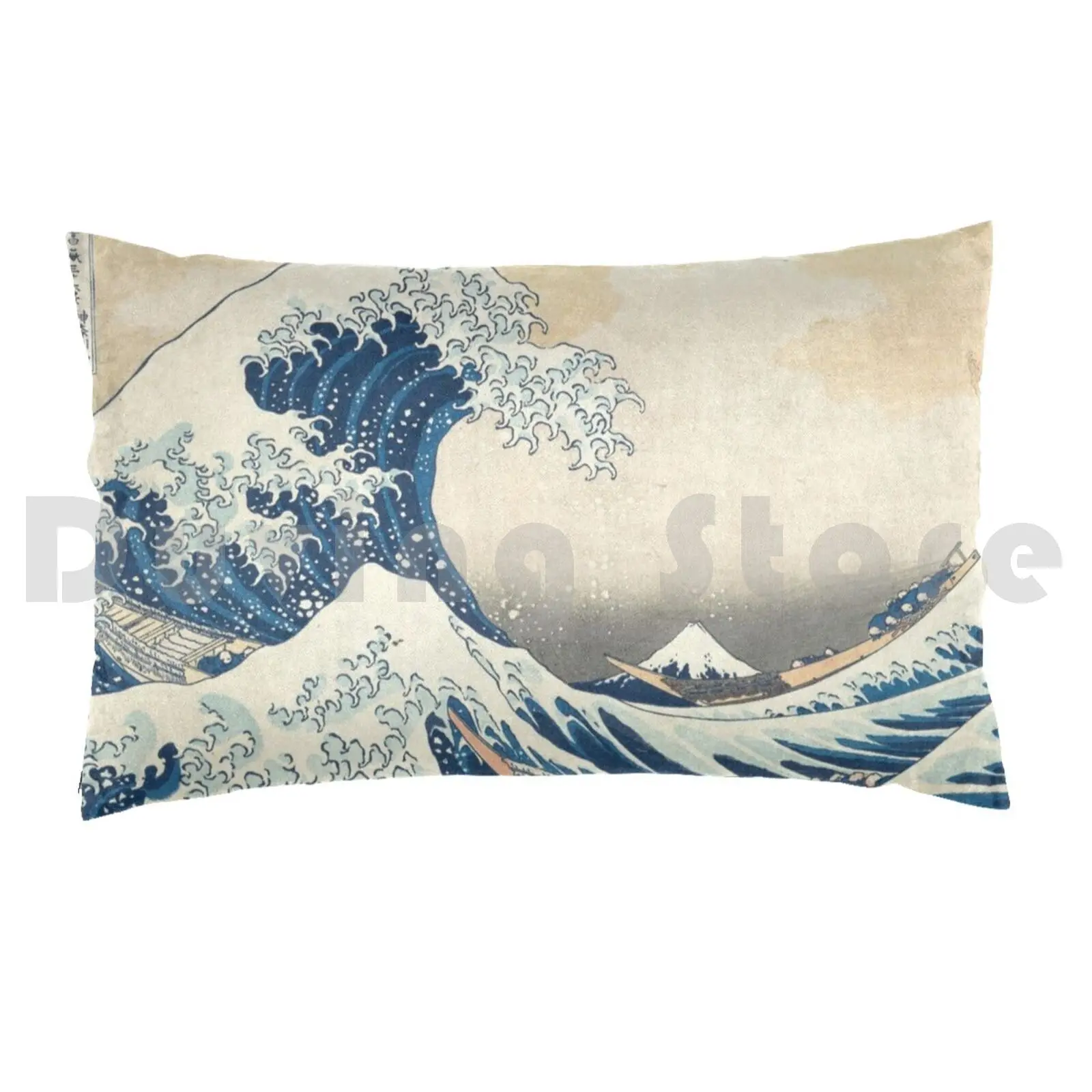 The Great Wave Of Kanagawa Pillow Case Printed 50x75 Wave Board Japan Japanese Tsunami Kanagawa Water