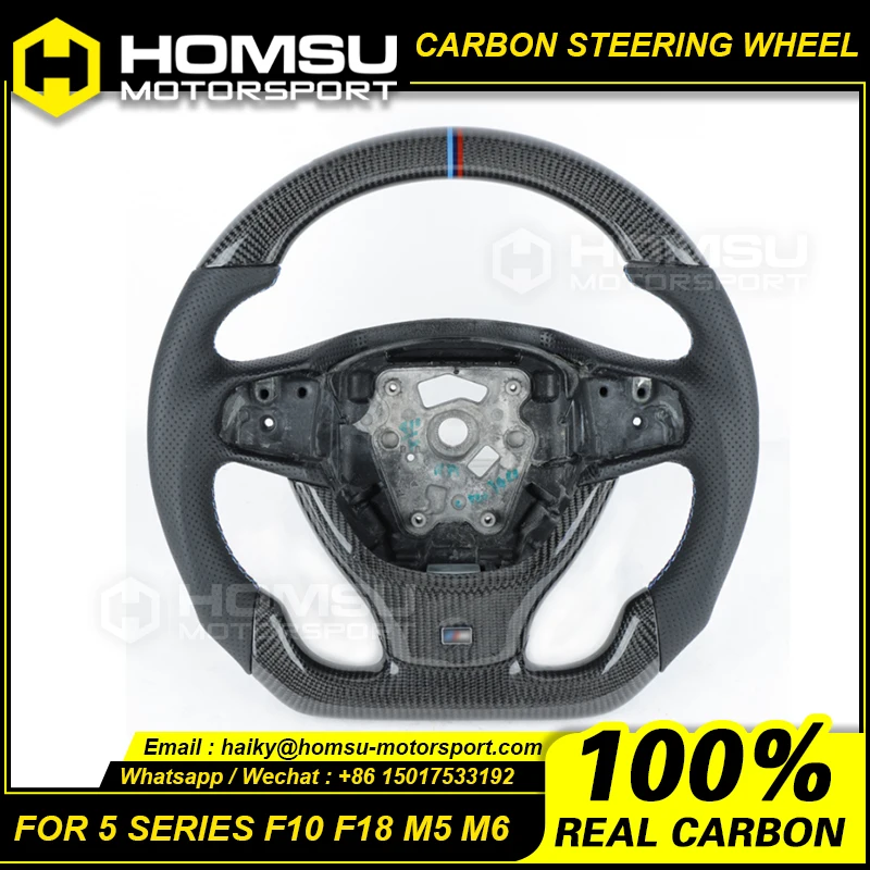 Custom Alcantar carbon fiber steering wheel for bm w f10 F18 m5 m6 led m steering wheel