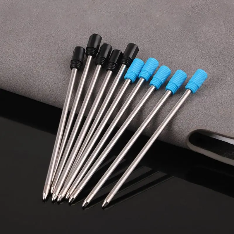 10pcs 볼펜 리필 교체 1.0mm 블루 블랙 잉크 컬러 학교 사무실 19QA