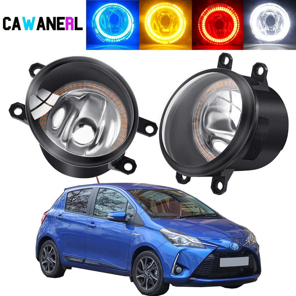 

2 X Angel Eye Fog Light Assembly 20W Car Left + Right Fog Daytime Running Lamp DRL For Toyota Yaris (_P13_) Hatchback 2010-2019