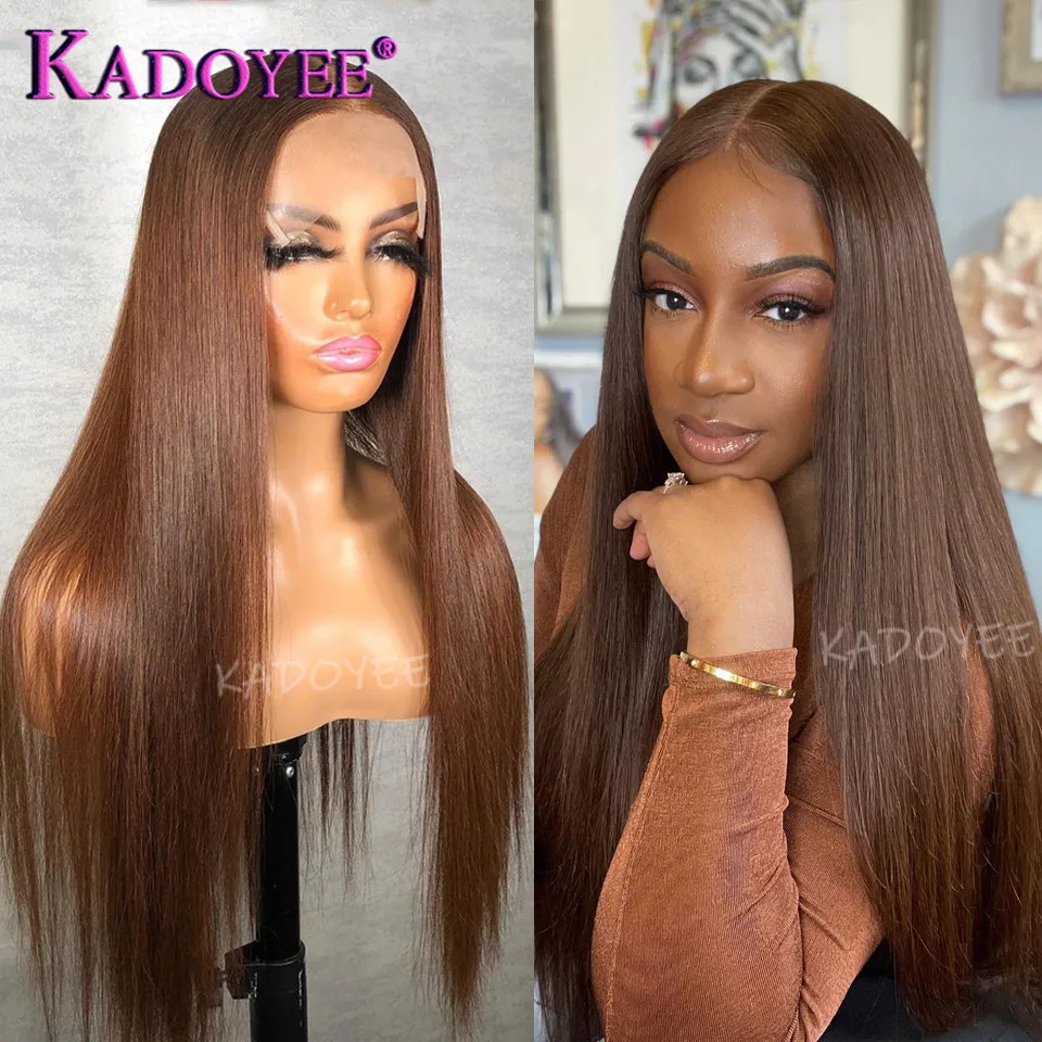 

Honey Brown Wig Colored Human Hair Wigs Straight Lace Front Wig 13x4 Frontal Wig For Women Brazilian Remy Closure Wig Preplucked