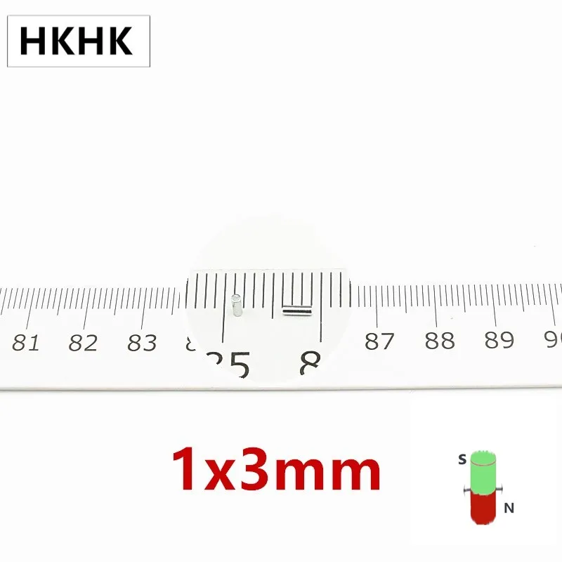 Мини-магнит HKHK 100/500 шт, 1x3 мм, мини-магнит, стандарт 1x3 мм