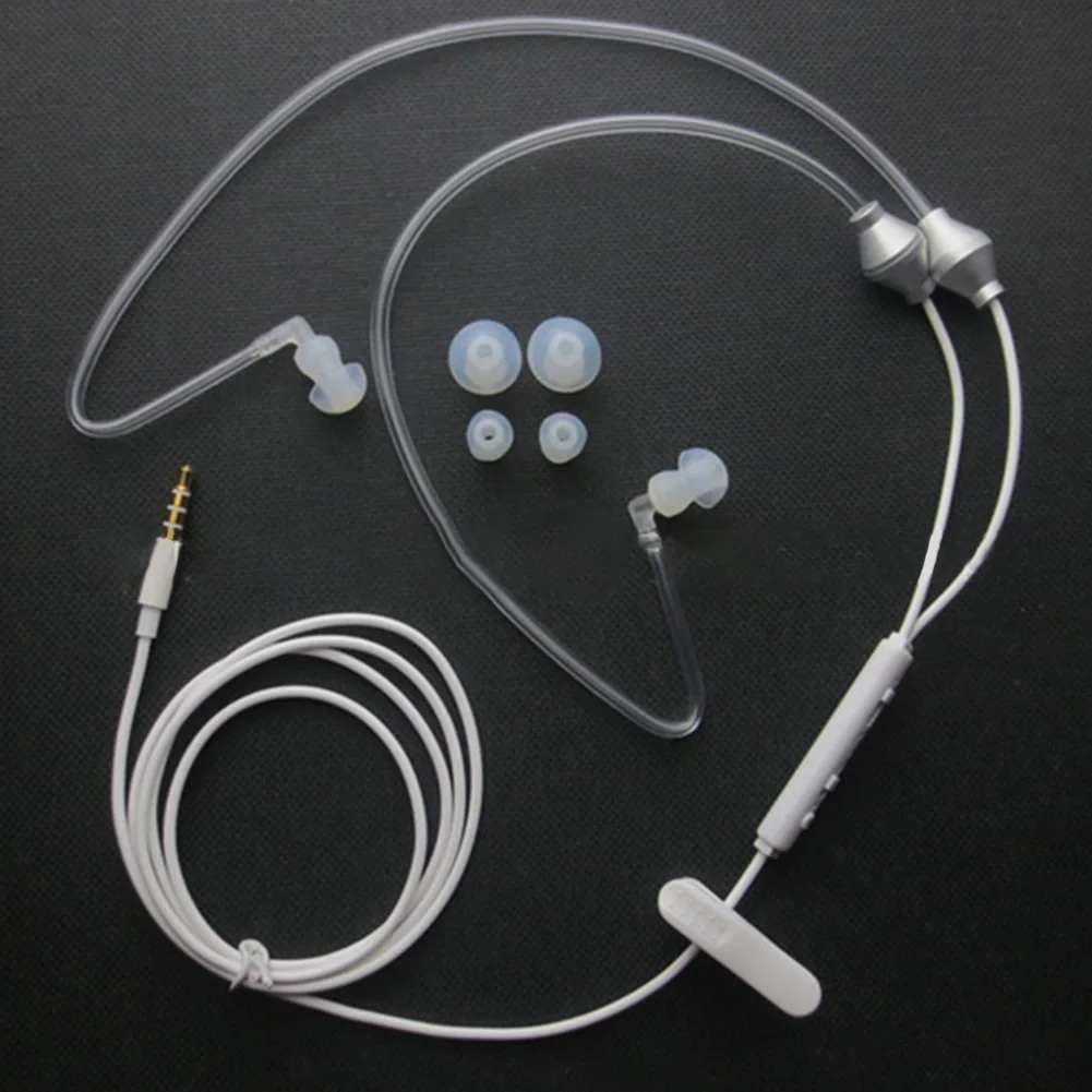 In Ear Earphone Stereo Air Tube Anti-radiation Headset Radiation Proof Earphone Earbud With 3.5mm Plug