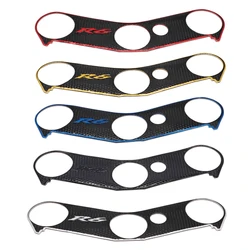 Motorcycle Triple Tree Top Clamp Upper Front End Decals 3D Logo Soft Plastic Protector Pad Sticker For Yamaha R6 YZFR6 2006-2016