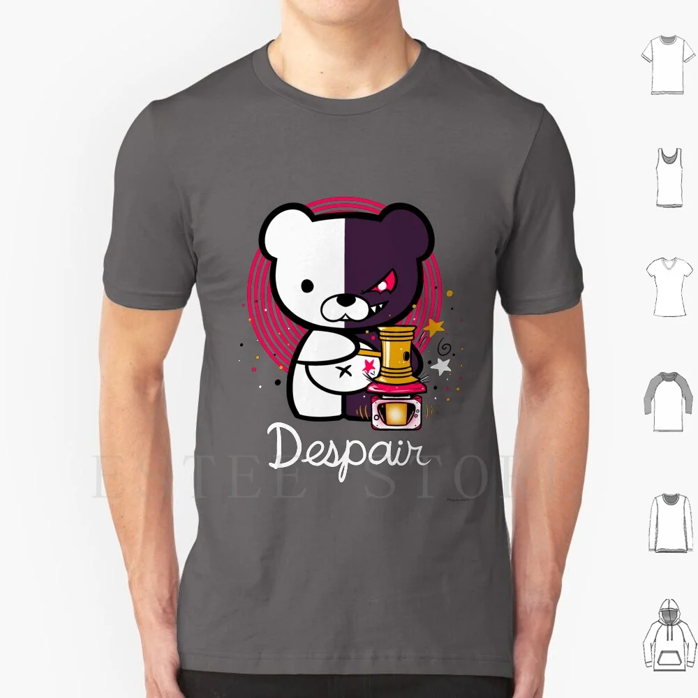 Hello Despair T Shirt Cotton Men DIY Print Dangan Ronpa Danganronpa Monobear Monokuma Parody Anime Video Games