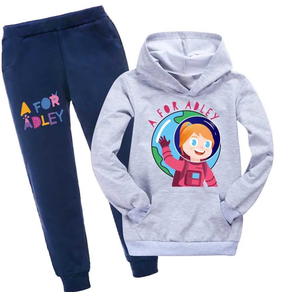 

A for Adley Fashion Boys Hoodie Clothing Sets Baby Girls Hooded KIds Sweatsuit Children Spring Autumn Clothes Toddler Outerwear