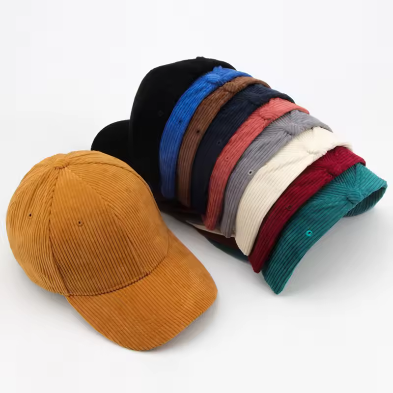 CNTANG Neue Cord-Baseballkappe für Damen und Herren, modische Snapback-Kappe für Herbst und Winter, Hip-Hop-Kappen, lässige Vintage-Markenhüte, Unisex