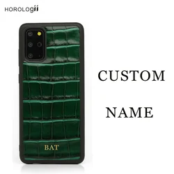 Horologii Monogram for Samsung S20 S21 S22 S23 S25 Ultra Plus Cell Phone Case Italian Leather Crocodile Pattern Dropship