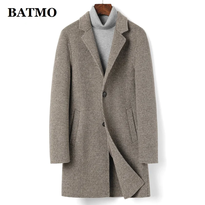 

BATMO 2020 Новое поступление осень и весна Высокое качество шерстяное пальто для мужчин, повседневные Альпака куртки, S9959