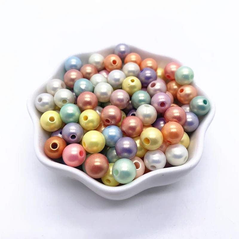 4-12mm 200-20pcs Acrylic Round Seed Spacer Beads For Jewelry Making DIY Jewelry Accessories