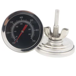 700 ℃ Stainless Steel Oven Pointer Thermometer Precision Dial BBQ Kitchen Meat Temperature Meter with Degrees Celsius/Fahrenheit