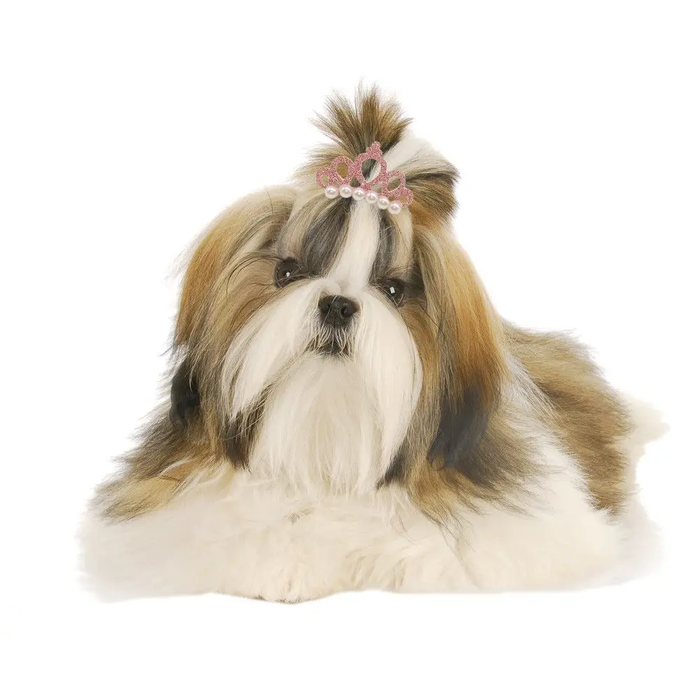 Random Pearl Pet Headwear Cat Grooming Pet Supplies Puppy Accessories Hair Clip Bow-tie Hairpin Dog Bowknot Crown Shape
