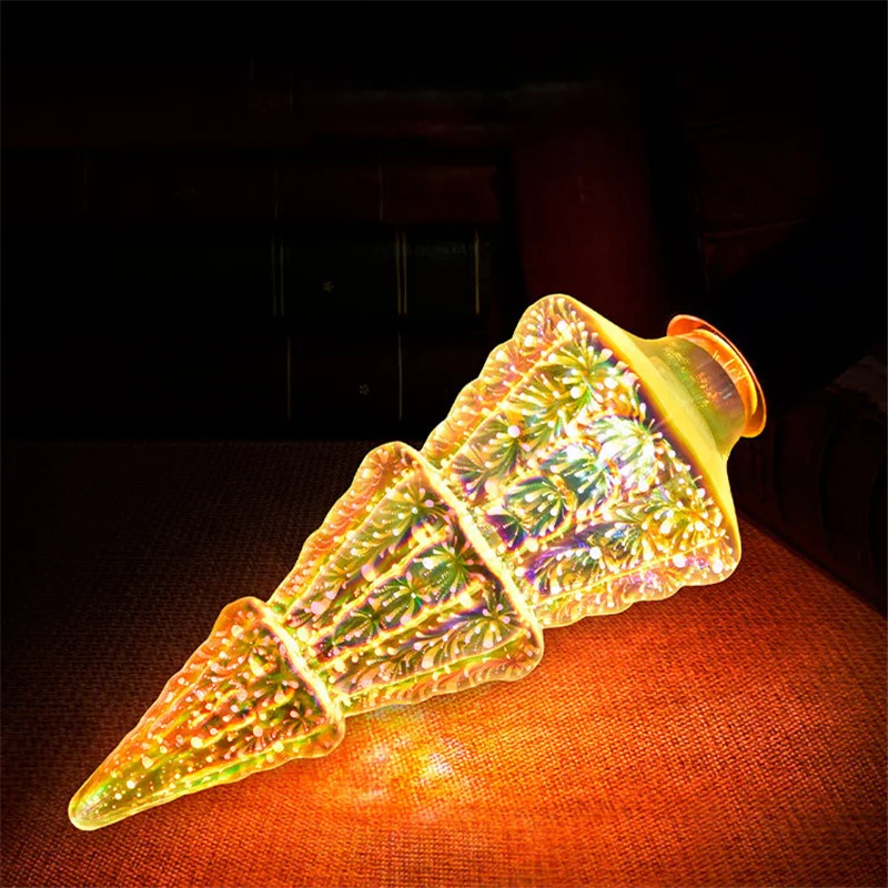 Dropship Retro 6W Firework Festival Gift Decoration Lamp for Family Party Holiday Colorful LED 3D Glass Edison Bulb